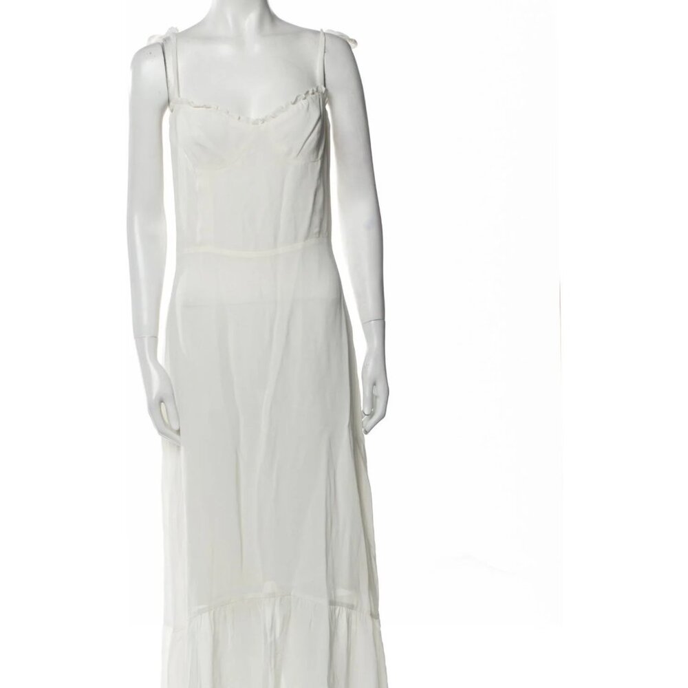 Reformation Nikita White Midi Dress (Size 10 | L)
